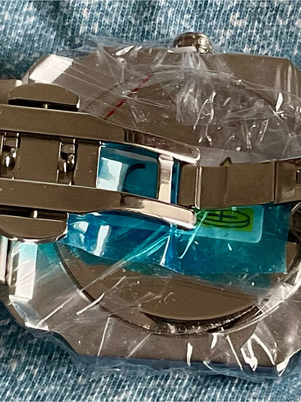 NIB S/S Heroforce Brushed and Polished Octagonal Bezel Swirling Guilloche Dial